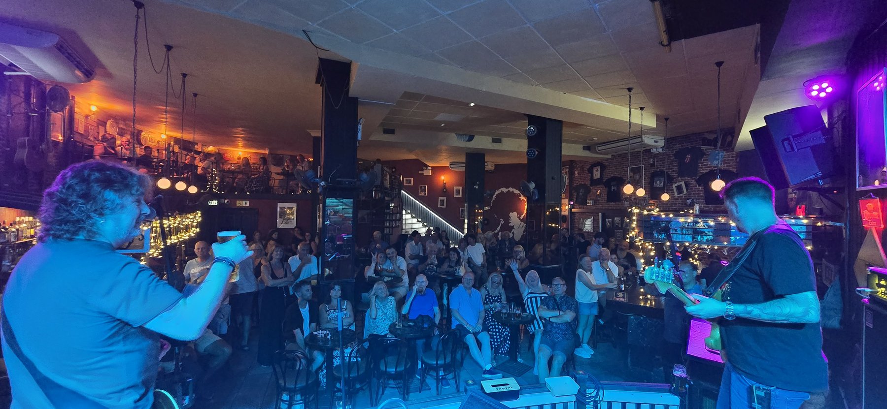 The Semitones performing to a packed crowd